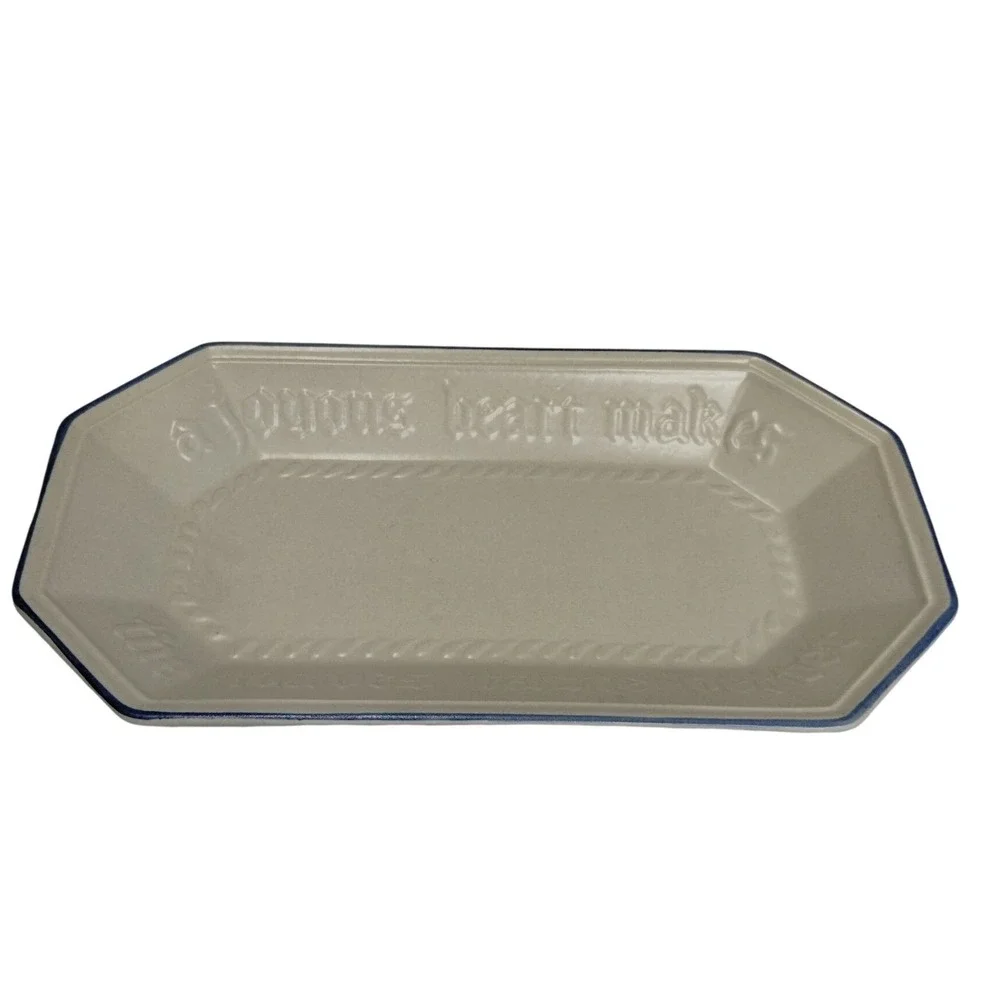 Pfaltzgraff Stoneware Tray A‎ Joyous Heart Makes Home Taste Better USA